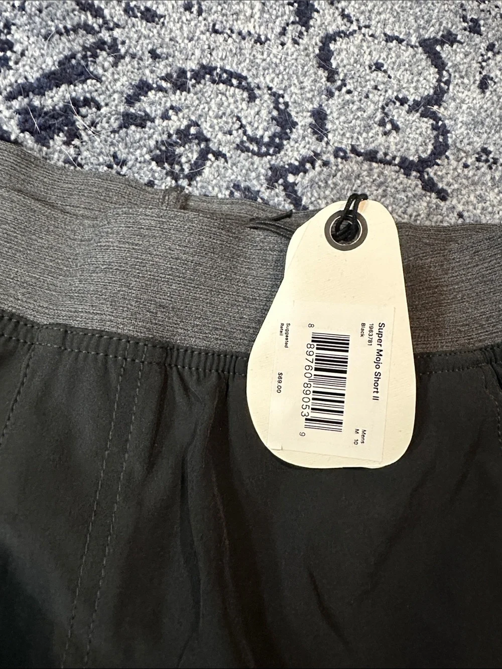 NWT Prana Men's Super Mojo Short II BLACK Size Medium